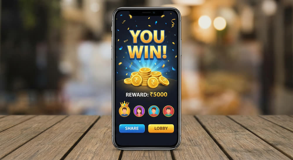 KheloBhai Ludo win screen and celebration